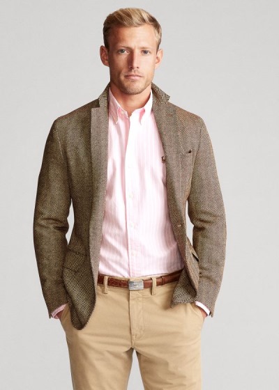 Camisa Oxford Polo Ralph Lauren Hombre Rosas / Blancos - Striped - HGZRB2347